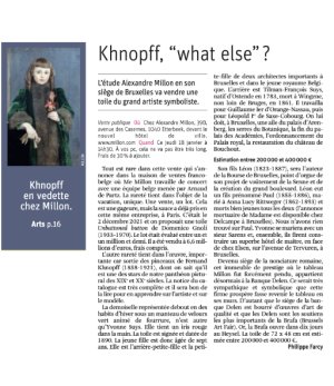 Khnopff, &ldquo;what else&rdquo; ?