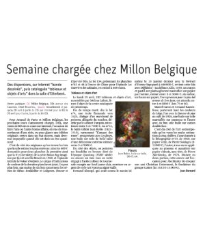 Semaine charg&eacute;e chez Millon Belgique